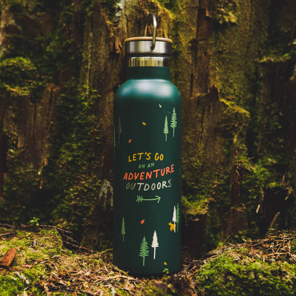 Trinkflasche im Walddesign